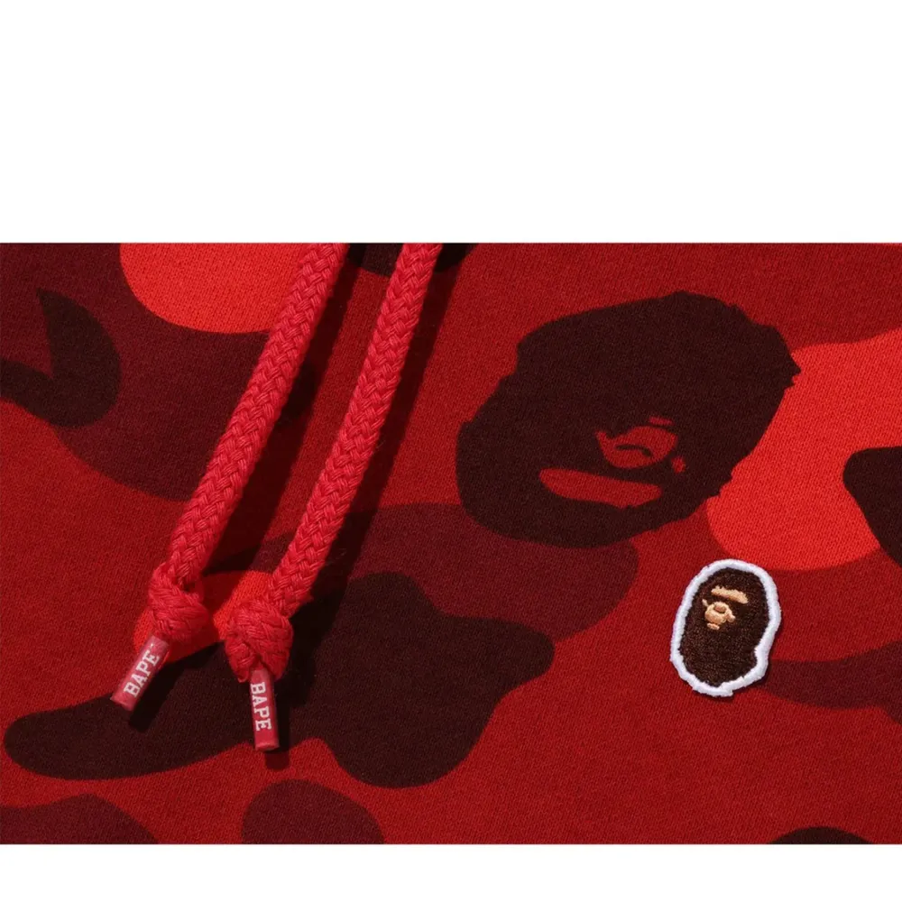 Bape Color Camo One Point Pullover Hoodie Red|Plus Online