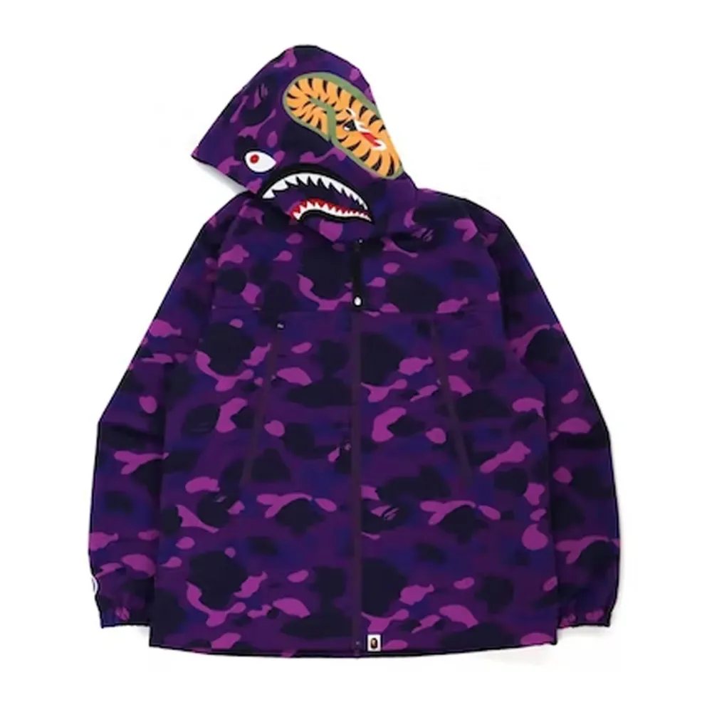 Bape Color Camo Shark Hoodie Jacket Purple (FW21)|Plus Hot
