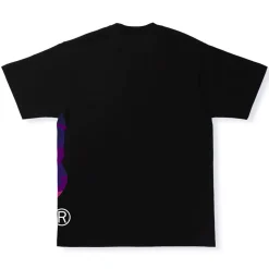 BAPE Color Camo Side Big Ape Head Tee Black/Purple ||Plus Sale