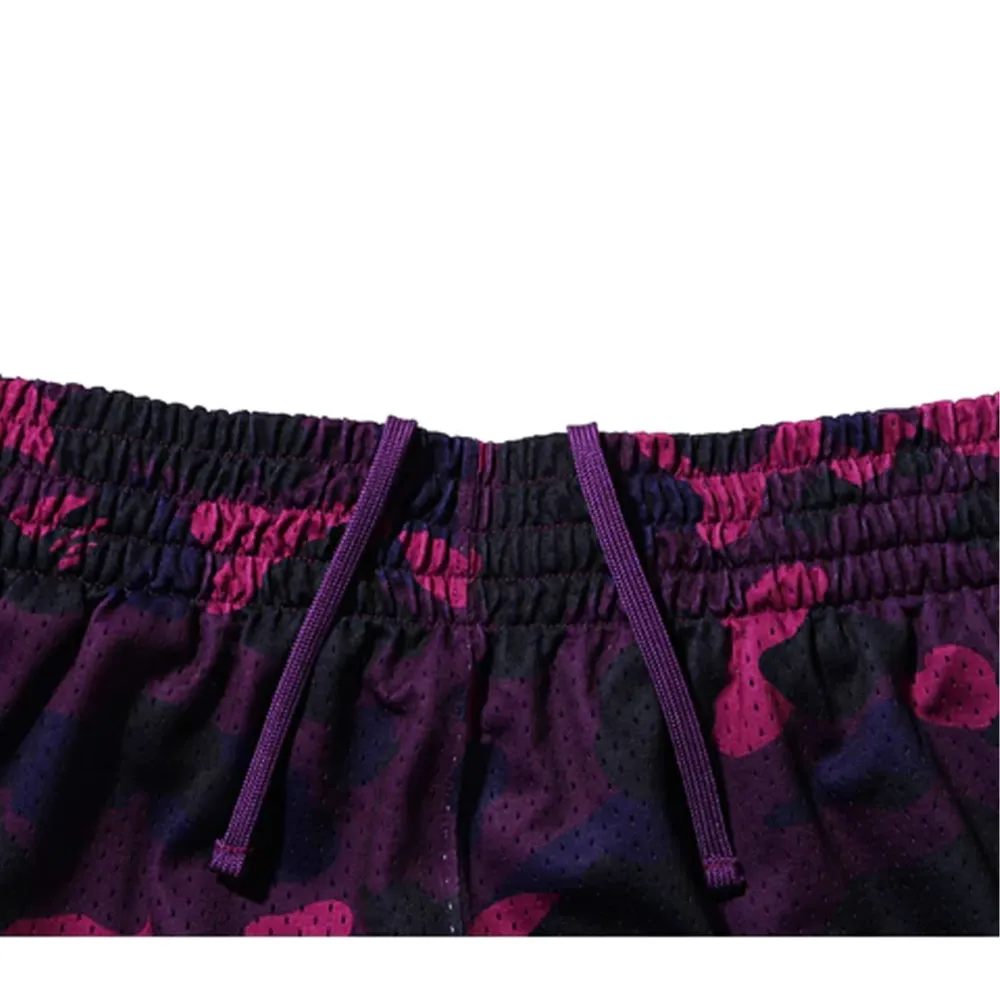 Bape Color Camo Wide Fit Basketball Shorts Purple ||Plus Clearance