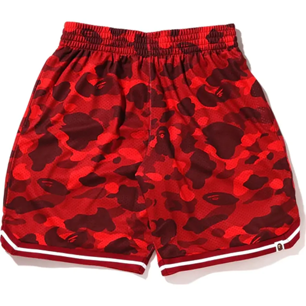 Bape Color Camo Wide Fit Basketball Shorts Red ||Plus Hot