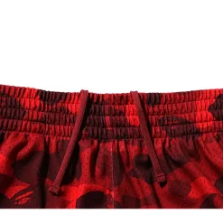 Bape Color Camo Wide Fit Basketball Shorts Red ||Plus Hot