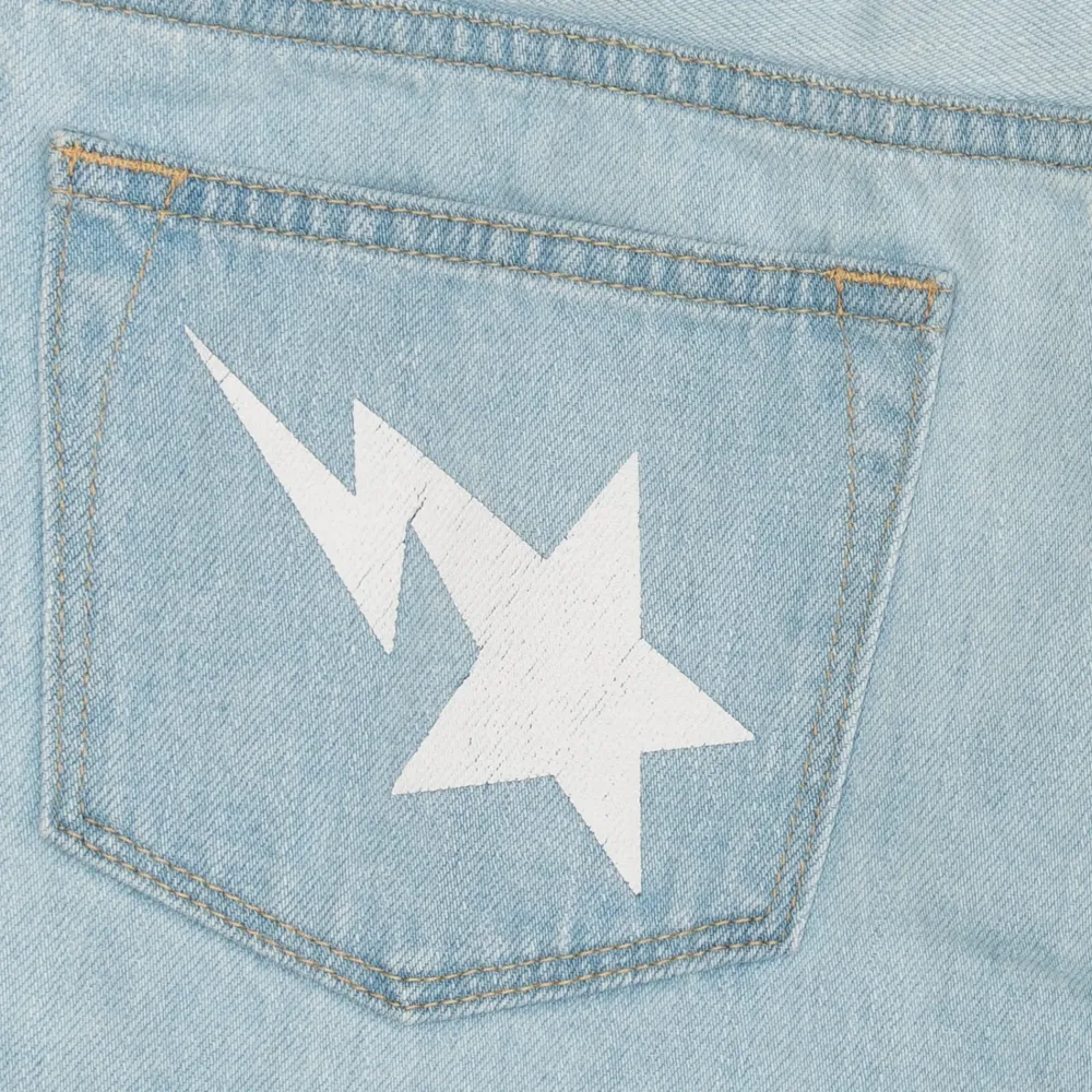 Bape Denim Cut Off Shorts Light Indigo (Ladies)|Plus Sale