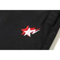 Bape Double Bapesta Track Pants Black|Plus Sale