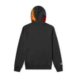Bape Double Side Shark Full Zip Hoodie Washed Black|Plus Fashion