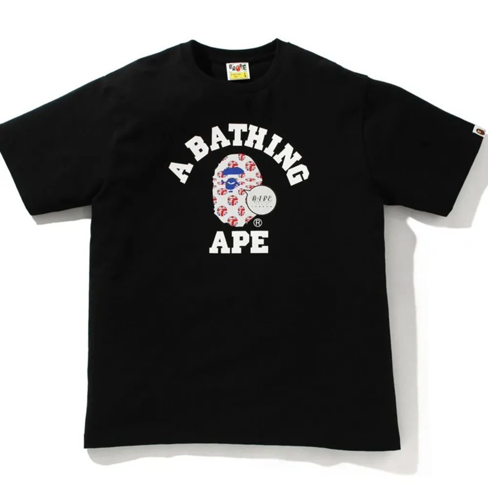 BAPE London Reflector Union Jack College Tee Black ||Plus Outlet