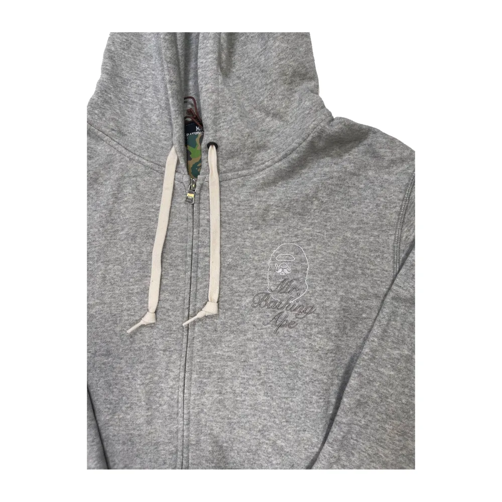 Bape Mr. Bathing Ape Zip Up Hoodie Heather Grey|Plus Sale