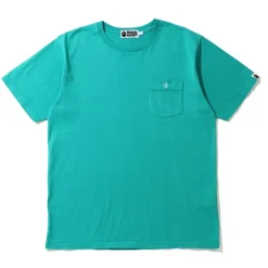 BAPE One Point Pocket Overdye Tee Sax Green|Plus Discount