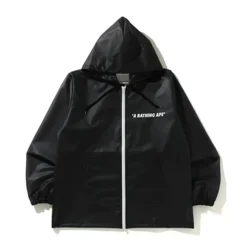 Bape Rubber Transparent Hoodie Jacket Black|Plus Outlet