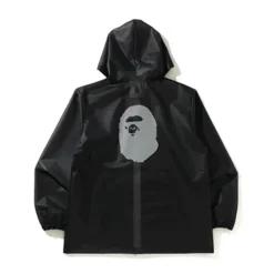 Bape Rubber Transparent Hoodie Jacket Black|Plus Outlet
