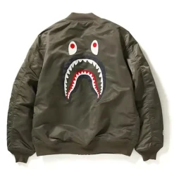 Bape Shark MA-1 Bomber Jacker Olivedrab|Plus Outlet