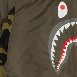Bape Shark MA-1 WGM Bomber Jacket Olive (Kids)|Plus Clearance
