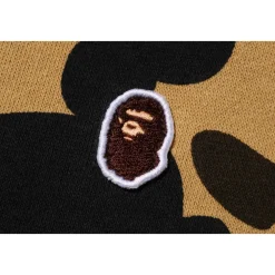 BAPE 1st Camo One Point Full Zip Hoodie Yellow ||Plus Fashion