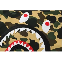 Bape 1st Camo Shark Sweat MA-1 Black/Yellow|Plus New