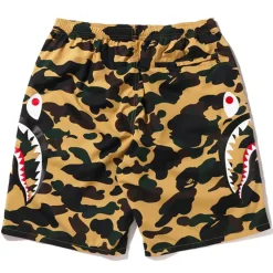 Bape 1st Camo Side Shark Beach Shorts Yellow ||Plus Fashion