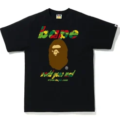 Bape Sta Camo WGM Ape Head Tee Black/Multi|Plus Online