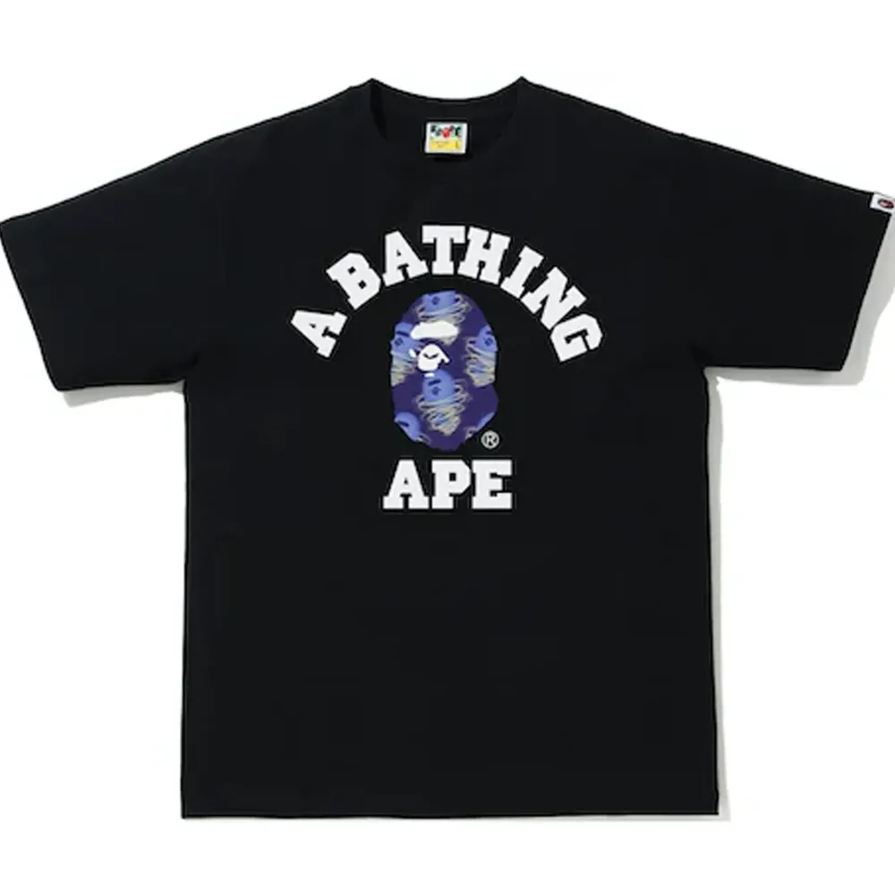 Bape Storm College Tee Black/Purple|Plus Outlet