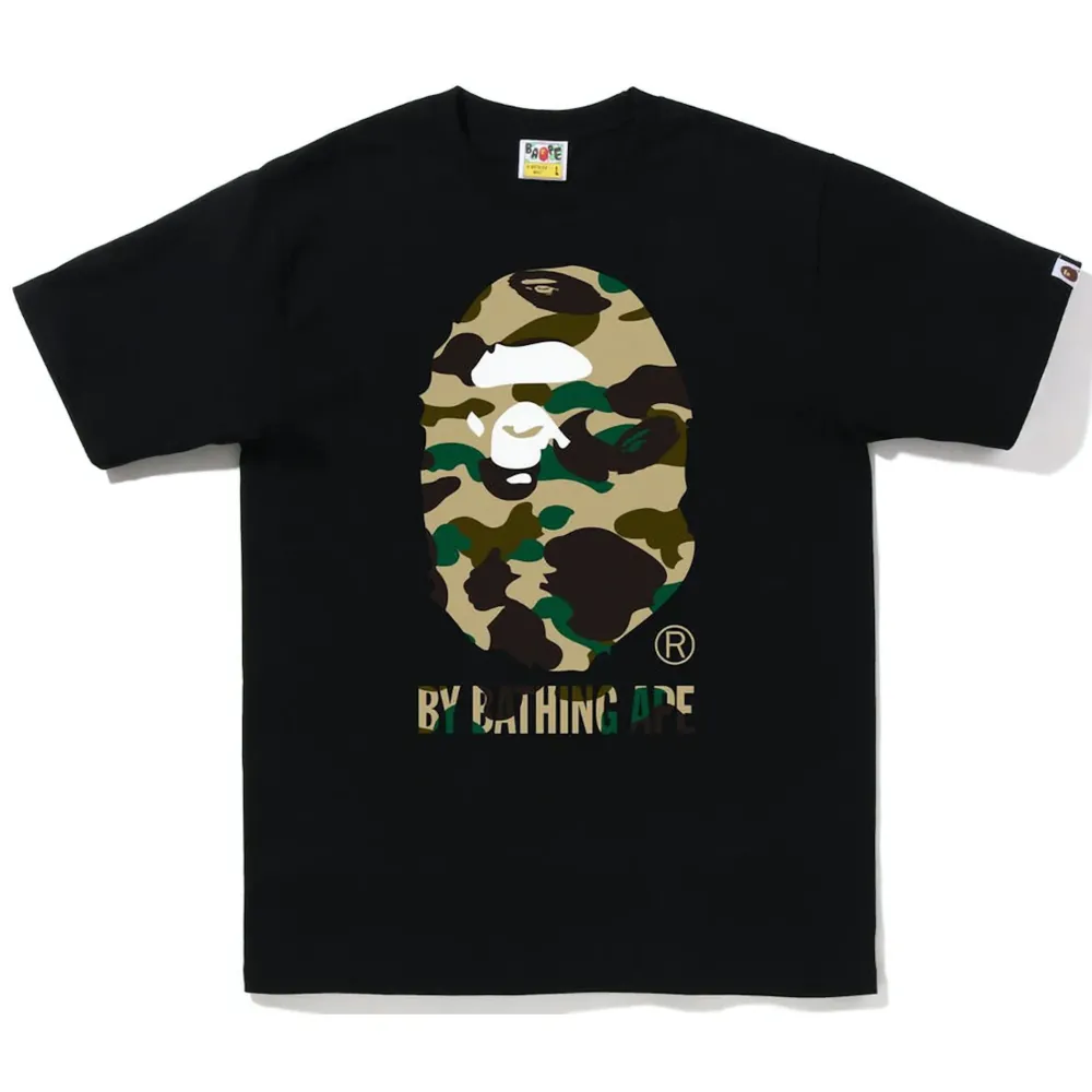 Bape Text 1st Camo By Bathing Ape Tee Black Yellow|Plus Discount