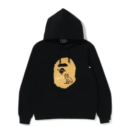 BAPE x OVO Ape Head Pullover Hoodie Black Gold ||Plus Clearance
