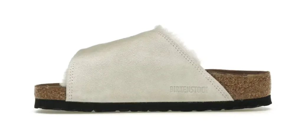 Birkenstock Solana Shearling Slide Stussy Bone|PlusJ Fashion