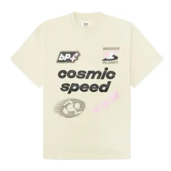Broken Planet Cosmic Speed Tee Bone White/Pink ||Plus Discount