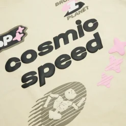 Broken Planet Cosmic Speed Tee Bone White/Pink ||Plus Discount