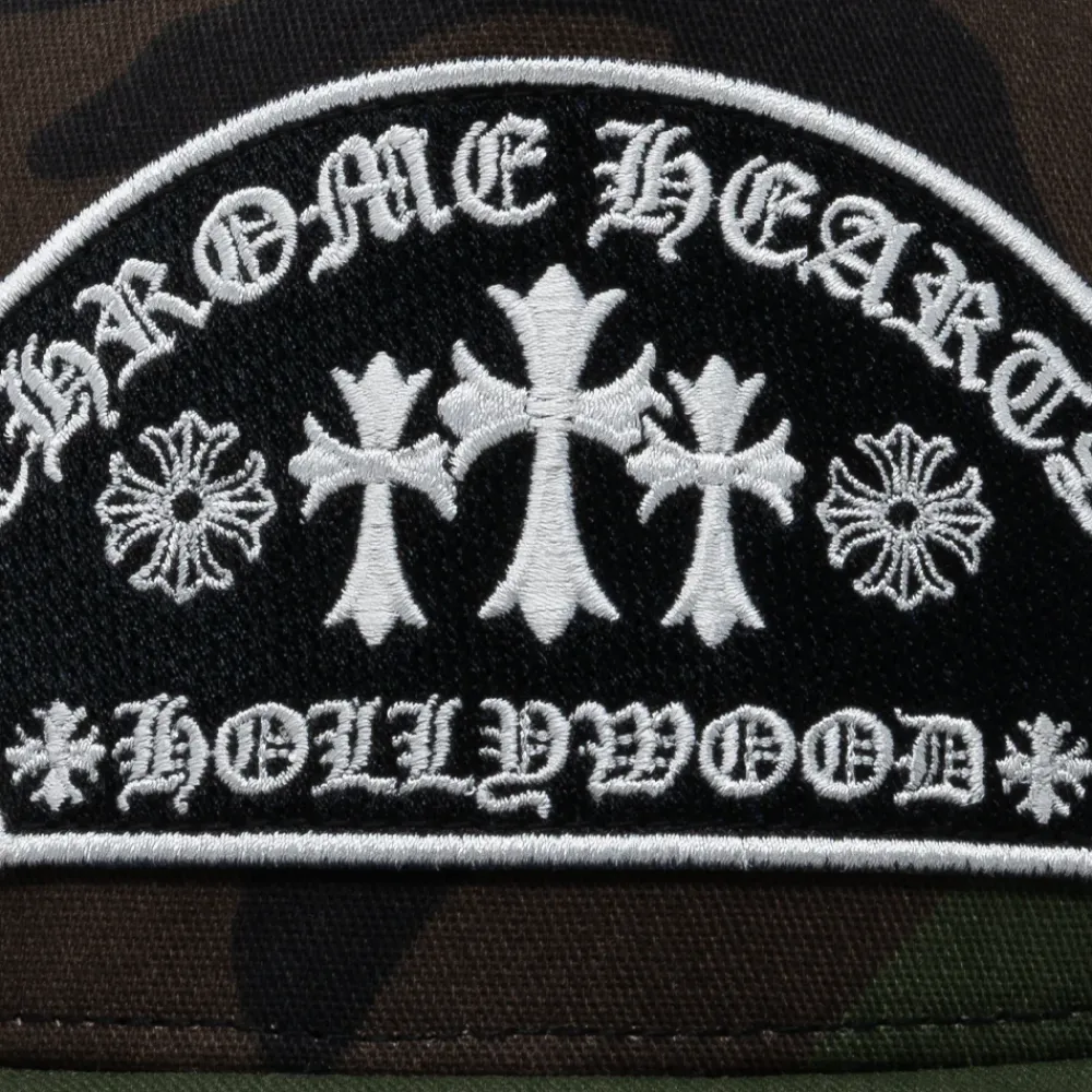 Chrome Hearts Arc Cross Patch Trucker Cap Camo ||Plus Best