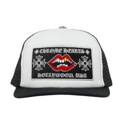 Chrome Hearts Chomper Hollywood Trucker Hat Black/White|Plus Fashion