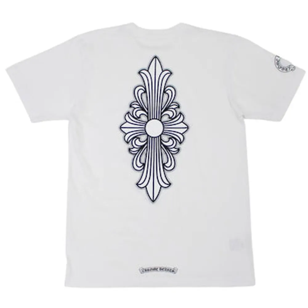 Chrome Hearts Floral Cross Tee White ||Plus Outlet
