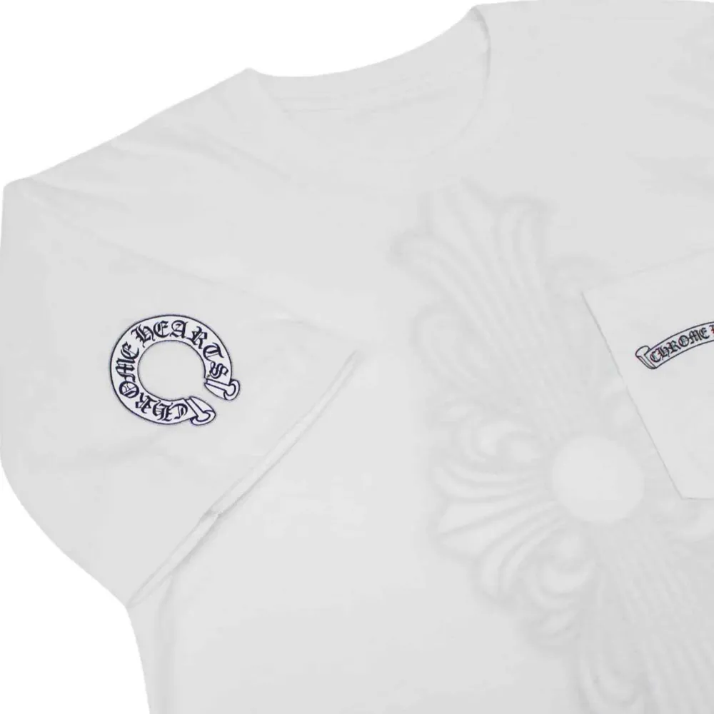 Chrome Hearts Floral Cross Tee White ||Plus Outlet
