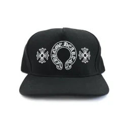 Chrome Hearts Horseshoe Denim Baseball Hat Black ||Plus Online