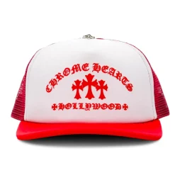 Chrome Hearts King Taco Trucker Hat Red/White ||Plus Best