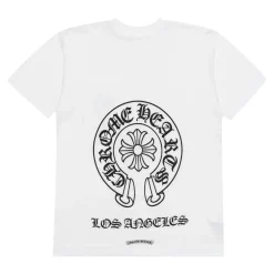 Chrome Hearts Los Angeles Horseshoe Pocket Tee White ||Plus Sale
