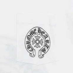 Chrome Hearts Los Angeles Horseshoe Pocket Tee White ||Plus Sale