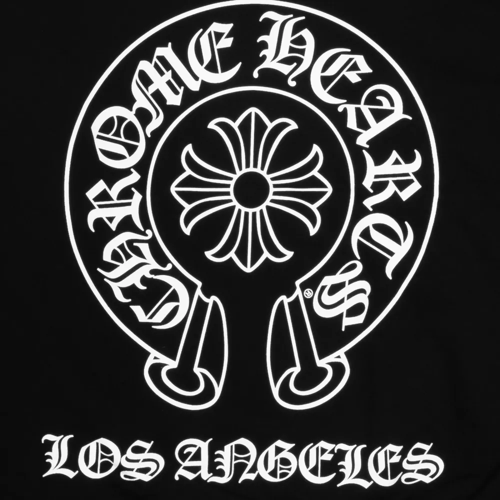 Chrome Hearts Los Angeles Horseshoe Floral Zip Up Hoodie Black ||Plus New