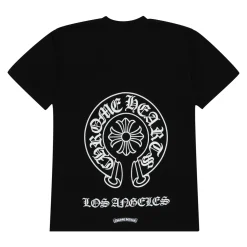 Chrome Hearts Los Angeles Horseshoe Pocket Tee Black ||Plus Clearance