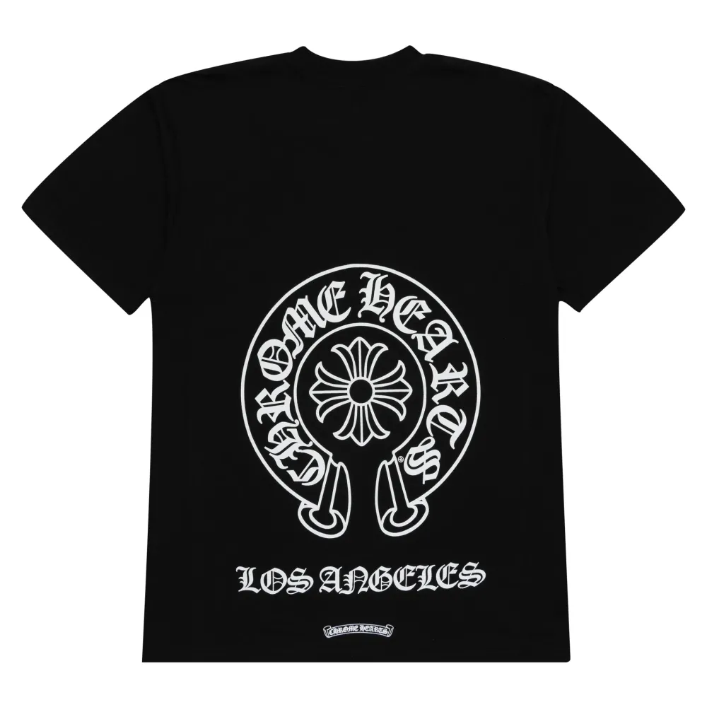 Chrome Hearts Los Angeles Horseshoe Pocket Tee Black ||Plus Clearance