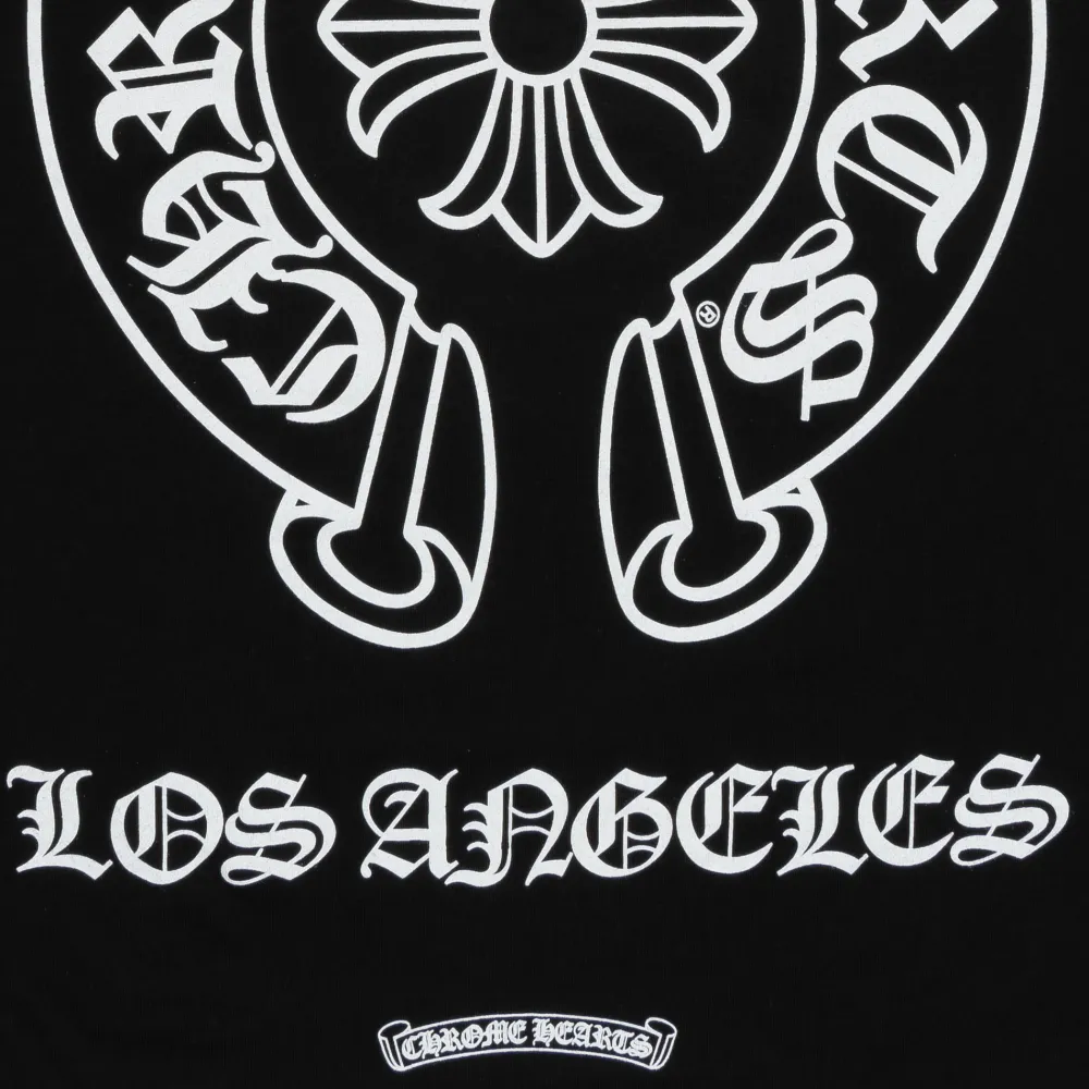 Chrome Hearts Los Angeles Horseshoe Pocket Tee Black ||Plus Clearance