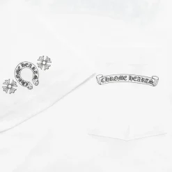 Chrome Hearts Multi Color Cross Scroll Tee White ||Plus Clearance