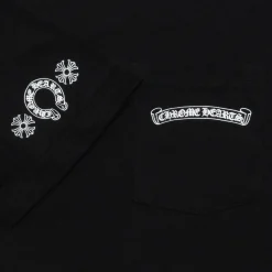 Chrome Hearts Multi Color Cross Scroll Tee Black ||Plus New