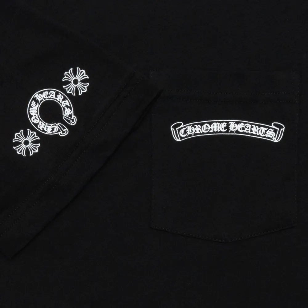 Chrome Hearts Multi Color Cross Scroll Tee Black ||Plus New