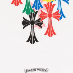 Chrome Hearts Multi Color Cross Cemetery T-Shirt White ||Plus Sale