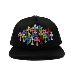 Chrome Hearts Multi Color Cross Cemetery Trucker Hat Black|Plus New
