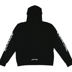 Chrome Hearts Vertical Logo FU Hood Hoodie Black/White ||Plus Best