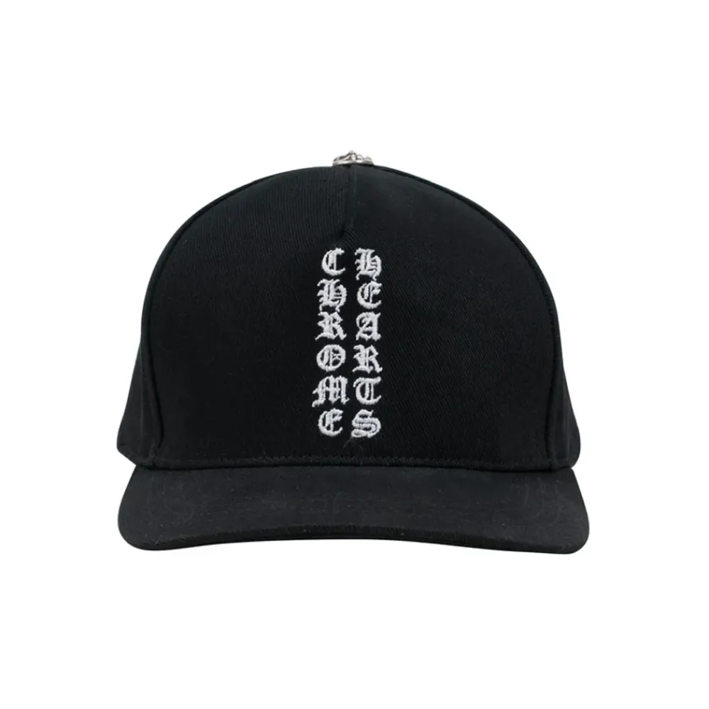 Chrome Hearts Vertical Logo Hat Black ||Plus Online