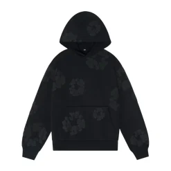 Denim Tears Cotton Wreath Hoodie Black Monochrome ||Plus Best