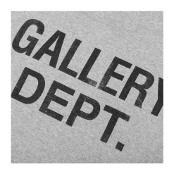 Gallery Dept. Center Logo Hoodie Heather Grey ||Plus Fashion