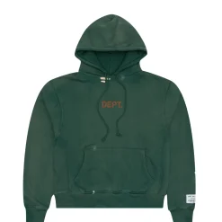 Gallery Dept. Center Logo Paint Splatter Hoodie Green ||Plus New