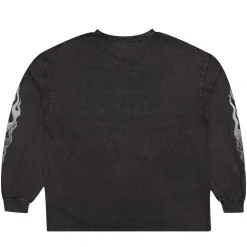 Gallery Dept. Flames L/S T-Shirt Washed Black ||Plus Clearance