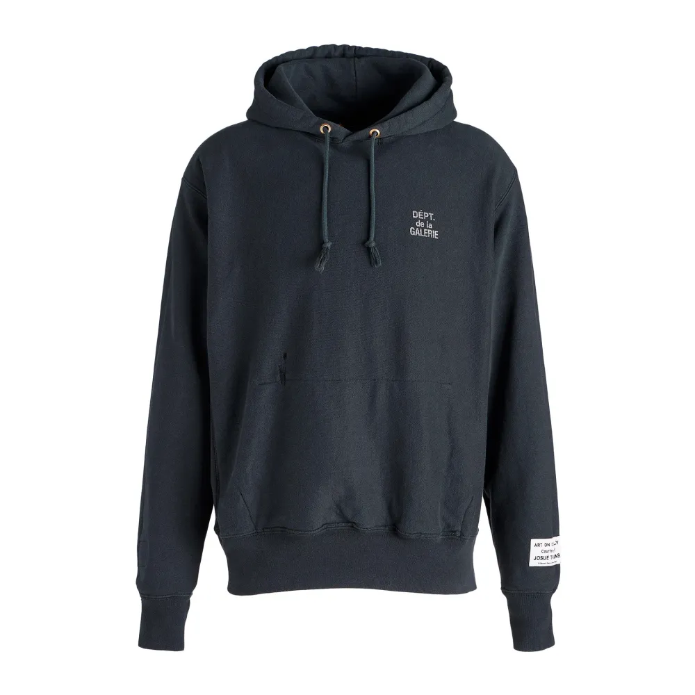 Gallery Dept Reversible Cotton-Blend Hoodie Black ||Plus Best